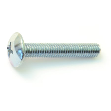Midwest Fastener M6-1.00 x 35 mm Phillips Truss Machine Screw, Zinc Plated Steel, 10 PK 31326